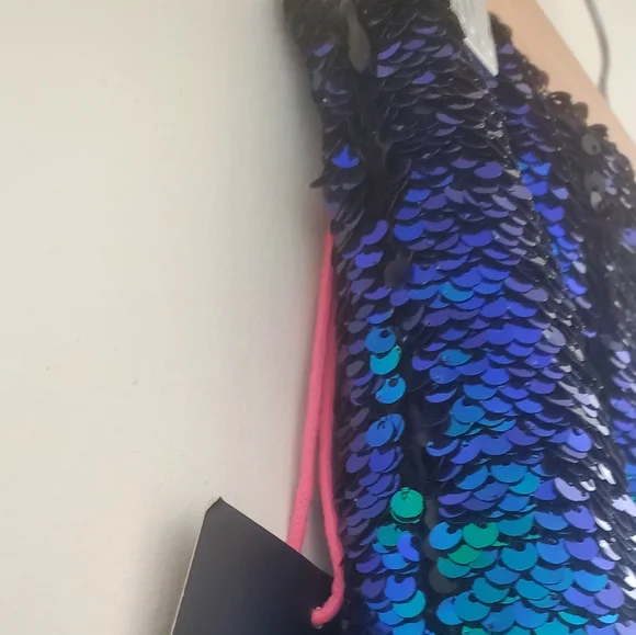 NWT Eric + Lani Sequin Green and Blue Skirt - Picture 6 of 7